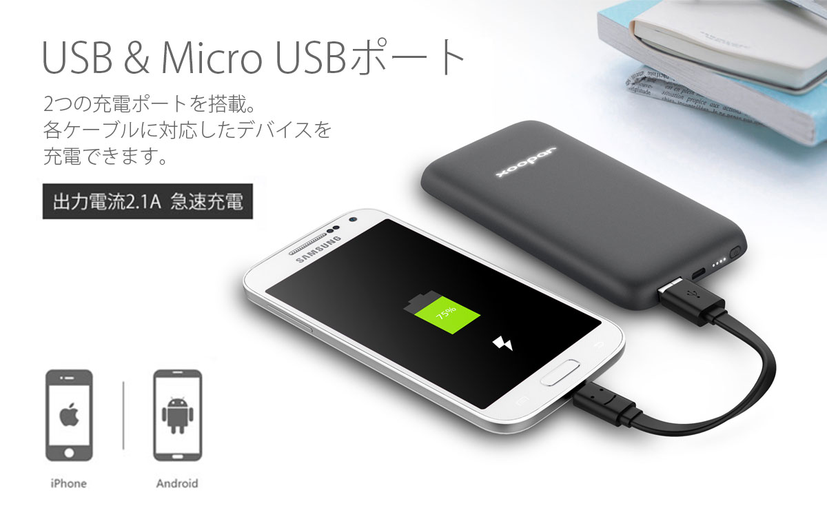 USB & Micro USBポート